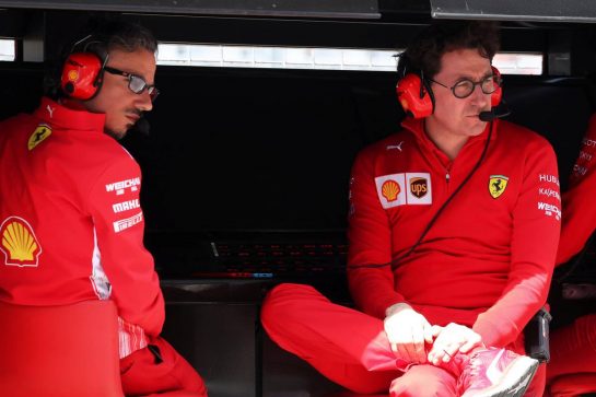 (L to R): Laurent Mekies (FRA) Ferrari Sporting Director with Matteo Bonciani (ITA) FIA Media Delegate.
- www.xpbimages.com, EMail: requests@xpbimages.com - copy of publication required for printed pictures. Every used picture is fee-liable. © Copyright: Photo4 / XPB Images