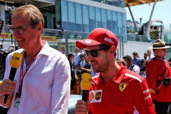 Sebastian Vettel (GER) Ferrari on the drivers parade.
09.06.2019. Formula 1 World Championship, Rd 7, Canadian Grand Prix, Montreal, Canada, Race Day.
- www.xpbimages.com, EMail: requests@xpbimages.com - copy of publication required for printed pictures. Every used picture is fee-liable. © Copyright: Batchelor / XPB Images