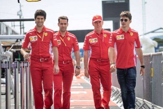 Charles Leclerc (MON) Ferrari walks the circuit with the team.
20.06.2019. Formula 1 World Championship, Rd 8, French Grand Prix, Paul Ricard, France, Preparation Day.
 - www.xpbimages.com, EMail: requests@xpbimages.com - copy of publication required for printed pictures. Every used picture is fee-liable. © Copyright: Bearne / XPB Images