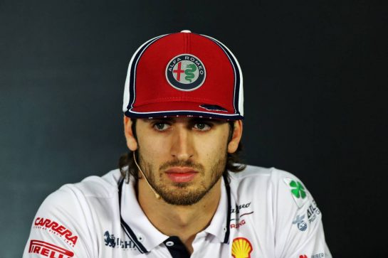 Antonio Giovinazzi (ITA) Alfa Romeo Racing in the FIA Press Conference.
20.06.2019. Formula 1 World Championship, Rd 8, French Grand Prix, Paul Ricard, France, Preparation Day.
- www.xpbimages.com, EMail: requests@xpbimages.com - copy of publication required for printed pictures. Every used picture is fee-liable. © Copyright: Moy / XPB Images