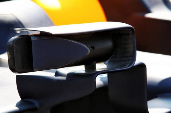 Red Bull Racing RB15 wing mirror detail.
20.06.2019. Formula 1 World Championship, Rd 8, French Grand Prix, Paul Ricard, France, Preparation Day.
- www.xpbimages.com, EMail: requests@xpbimages.com - copy of publication required for printed pictures. Every used picture is fee-liable. © Copyright: Batchelor / XPB Images