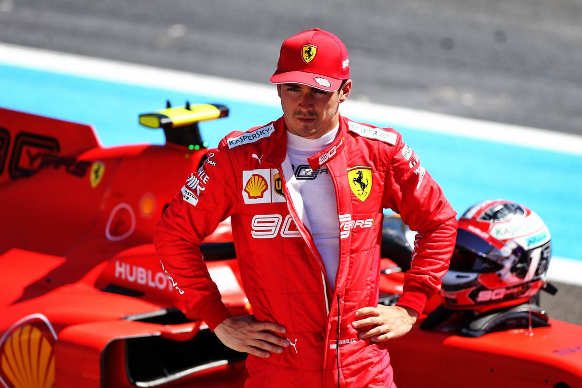 Charles Leclerc (MON) Ferrari in qualifying parc ferme.