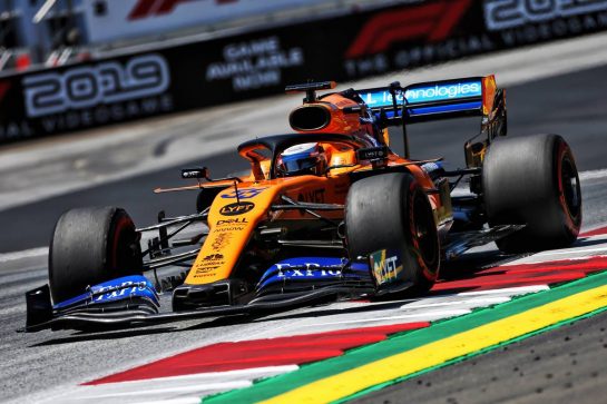 Carlos Sainz Jr (ESP) McLaren MCL34.
29.06.2019. Formula 1 World Championship, Rd 9, Austrian Grand Prix, Spielberg, Austria, Qualifying Day.
- www.xpbimages.com, EMail: requests@xpbimages.com - copy of publication required for printed pictures. Every used picture is fee-liable. © Copyright: Moy / XPB Images