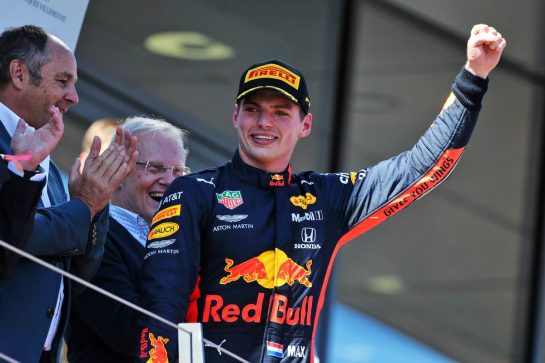 Race winner Max Verstappen (NLD) Red Bull Racing celebrates on the podium.
30.06.2019 Formula 1 World Championship, Rd 9, Austrian Grand Prix, Spielberg, Austria, Race Day.
- www.xpbimages.com, EMail: requests@xpbimages.com - copy of publication required for printed pictures. Every used picture is fee-liable. © Copyright: Moy / XPB Images