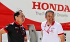 Toyoharu Tanabe (JPN) Honda Racing F1 Technical Director with Masashi Yamamoto (JPN) Honda Racing F1 Managing Director.