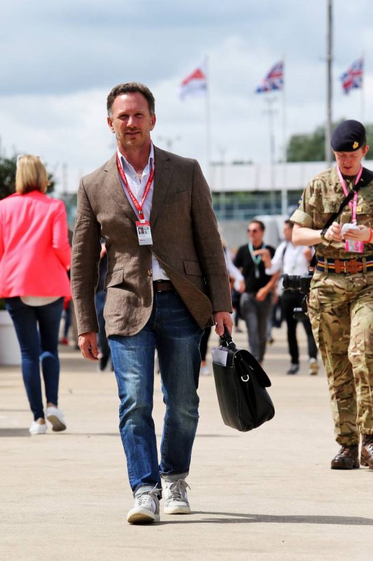 Christian Horner (GBR) Red Bull Racing Team Principal.
11.07.2019. Formula 1 World Championship, Rd 10, British Grand Prix, Silverstone, England, Preparation Day.
- www.xpbimages.com, EMail: requests@xpbimages.com - copy of publication required for printed pictures. Every used picture is fee-liable. © Copyright: Moy / XPB Images