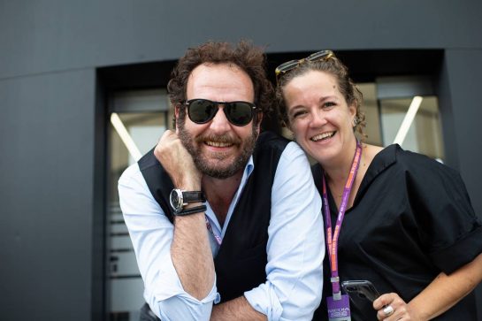 (L to R): Matteo Bonciani (ITA) former FIA Media Delegate with Kate Walker (GBR) Journalist.
11.07.2019. Formula 1 World Championship, Rd 10, British Grand Prix, Silverstone, England, Preparation Day.
- www.xpbimages.com, EMail: requests@xpbimages.com - copy of publication required for printed pictures. Every used picture is fee-liable. © Copyright: Bearne / XPB Images