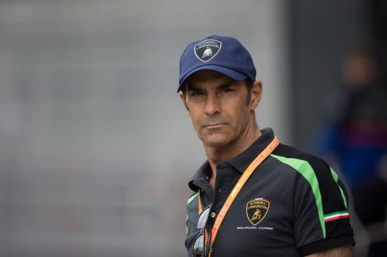 Emanuele Pirro (ITA).
11.07.2019. Formula 1 World Championship, Rd 10, British Grand Prix, Silverstone, England, Preparation Day.
- www.xpbimages.com, EMail: requests@xpbimages.com - copy of publication required for printed pictures. Every used picture is fee-liable. © Copyright: Rew / XPB Images