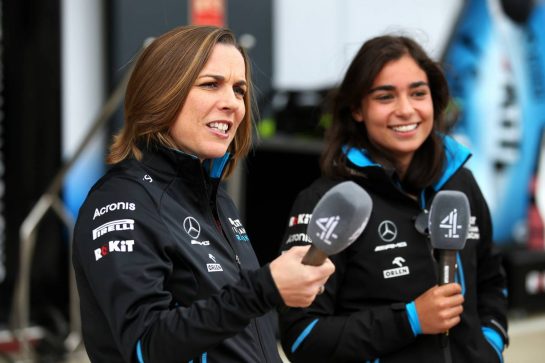 (L to R): Claire Williams (GBR) Williams Racing Deputy Team Principal with Jamie Chadwick (GBR) Williams Racing Development Driver.
13.07.2019. Formula 1 World Championship, Rd 10, British Grand Prix, Silverstone, England, Qualifying Day.
- www.xpbimages.com, EMail: requests@xpbimages.com - copy of publication required for printed pictures. Every used picture is fee-liable. © Copyright: Batchelor / XPB Images