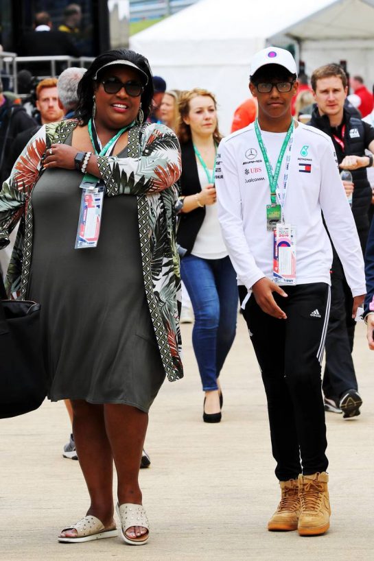 Alison Hammond (GBR) Television Presenter with her son Aiden.
14.07.2019. Formula 1 World Championship, Rd 10, British Grand Prix, Silverstone, England, Race Day.
- www.xpbimages.com, EMail: requests@xpbimages.com - copy of publication required for printed pictures. Every used picture is fee-liable. © Copyright: Davenport / XPB Images