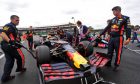 Max Verstappen (NLD) Red Bull Racing RB15 on the grid.