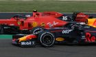 Charles Leclerc (MON) Ferrari SF90 and Max Verstappen (NLD) Red Bull Racing RB15.