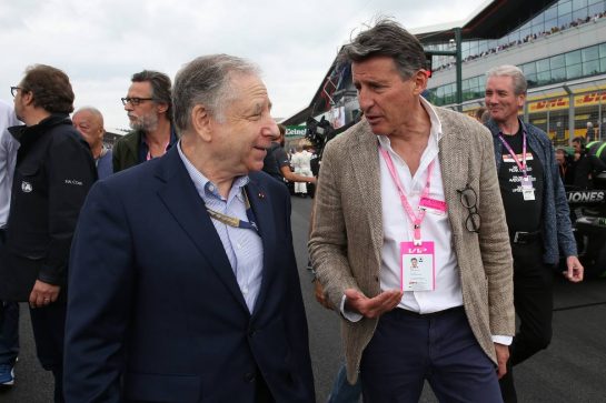 Jean Todt (FRA) FIA President with Lord Sebastian Coe (GBR)
14.07.2019. Formula 1 World Championship, Rd 10, British Grand Prix, Silverstone, England, Race Day.
- www.xpbimages.com, EMail: requests@xpbimages.com - copy of publication required for printed pictures. Every used picture is fee-liable. © Copyright: Batchelor / XPB Images