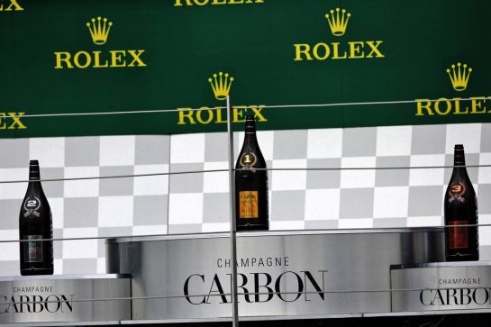 Carbon champagne on the podium.
14.07.2019. Formula 1 World Championship, Rd 10, British Grand Prix, Silverstone, England, Race Day.
 - www.xpbimages.com, EMail: requests@xpbimages.com - copy of publication required for printed pictures. Every used picture is fee-liable. © Copyright: Rew / XPB Images