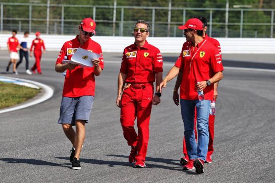 Sebastian Vettel (GER) Ferrari walks the circuit with the team.
25.07.2019. Formula 1 World Championship, Rd 11, German Grand Prix, Hockenheim, Germany, Preparation Day.
- www.xpbimages.com, EMail: requests@xpbimages.com - copy of publication required for printed pictures. Every used picture is fee-liable. © Copyright: Moy / XPB Images