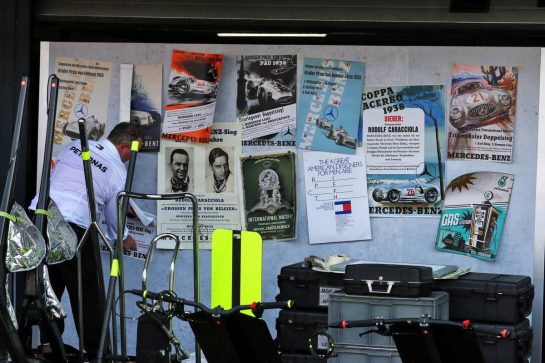 Paddock atmosphere - Mercedes AMG F1 celebrates 125 years of motorsport.
25.07.2019. Formula 1 World Championship, Rd 11, German Grand Prix, Hockenheim, Germany, Preparation Day.
- www.xpbimages.com, EMail: requests@xpbimages.com - copy of publication required for printed pictures. Every used picture is fee-liable. © Copyright: Moy / XPB Images