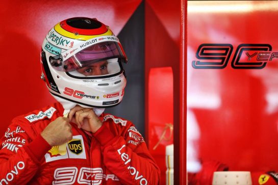 Sebastian Vettel (GER) Ferrari.
27.07.2019. Formula 1 World Championship, Rd 11, German Grand Prix, Hockenheim, Germany, Qualifying Day.
- www.xpbimages.com, EMail: requests@xpbimages.com - copy of publication required for printed pictures. Every used picture is fee-liable. © Copyright: Batchelor / XPB Images