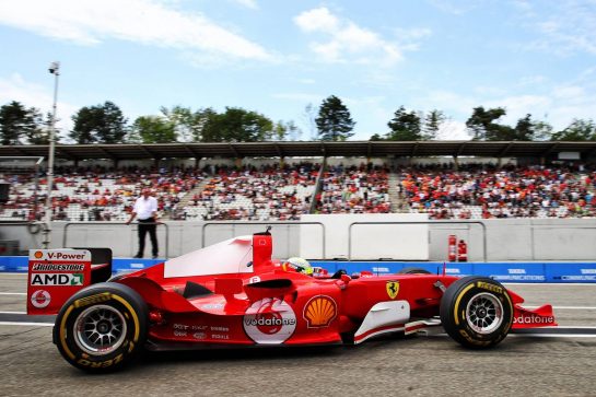 Mick Schumacher (GER) Ferrari Test Driver in the Ferrari F2003-GA driven by his father Michael Schumacher.
27.07.2019. Formula 1 World Championship, Rd 11, German Grand Prix, Hockenheim, Germany, Qualifying Day.
- www.xpbimages.com, EMail: requests@xpbimages.com - copy of publication required for printed pictures. Every used picture is fee-liable. © Copyright: Batchelor / XPB Images