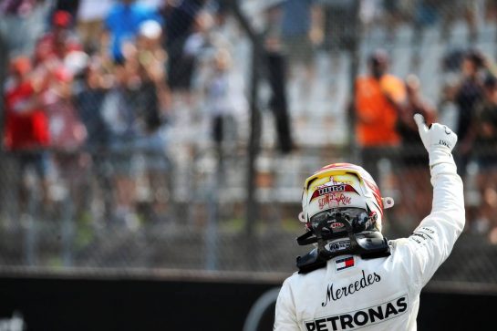 Lewis Hamilton (GBR) Mercedes AMG F1 celebrates his pole position in qualifying parc ferme.
27.07.2019. Formula 1 World Championship, Rd 11, German Grand Prix, Hockenheim, Germany, Qualifying Day.
- www.xpbimages.com, EMail: requests@xpbimages.com - copy of publication required for printed pictures. Every used picture is fee-liable. © Copyright: Batchelor / XPB Images