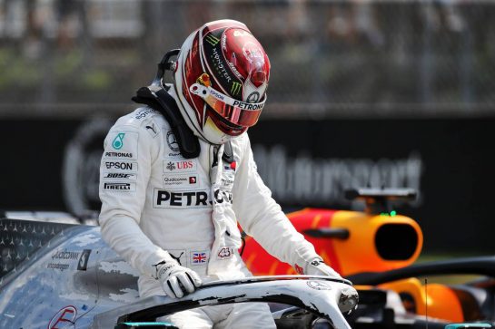 Lewis Hamilton (GBR) Mercedes AMG F1 W10 in qualifying parc ferme.
27.07.2019. Formula 1 World Championship, Rd 11, German Grand Prix, Hockenheim, Germany, Qualifying Day.
- www.xpbimages.com, EMail: requests@xpbimages.com - copy of publication required for printed pictures. Every used picture is fee-liable. © Copyright: Batchelor / XPB Images
