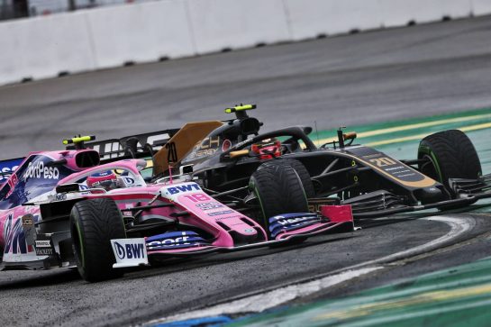 Lance Stroll (CDN) Racing Point F1 Team RP19 and Kevin Magnussen (DEN) Haas VF-19 battle for position.
28.07.2019. Formula 1 World Championship, Rd 11, German Grand Prix, Hockenheim, Germany, Race Day.
- www.xpbimages.com, EMail: requests@xpbimages.com - copy of publication required for printed pictures. Every used picture is fee-liable. © Copyright: Moy / XPB Images