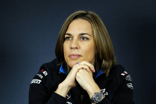 Claire Williams (GBR) Williams Racing Deputy Team Principal in the FIA Press Conference.
02.08.2019. Formula 1 World Championship, Rd 12, Hungarian Grand Prix, Budapest, Hungary, Practice Day.
- www.xpbimages.com, EMail: requests@xpbimages.com - copy of publication required for printed pictures. Every used picture is fee-liable. © Copyright: Bearne / XPB Images