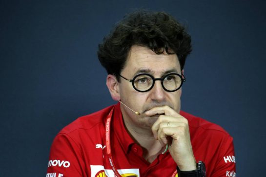 Mattia Binotto (ITA) Ferrari Team Principal in the FIA Press Conference.
02.08.2019. Formula 1 World Championship, Rd 12, Hungarian Grand Prix, Budapest, Hungary, Practice Day.
- www.xpbimages.com, EMail: requests@xpbimages.com - copy of publication required for printed pictures. Every used picture is fee-liable. © Copyright: Bearne / XPB Images