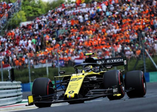 Nico Hulkenberg (GER) Renault F1 Team RS19.
04.08.2019. Formula 1 World Championship, Rd 12, Hungarian Grand Prix, Budapest, Hungary, Race Day.
 - www.xpbimages.com, EMail: requests@xpbimages.com - copy of publication required for printed pictures. Every used picture is fee-liable. © Copyright: Bearne / XPB Images