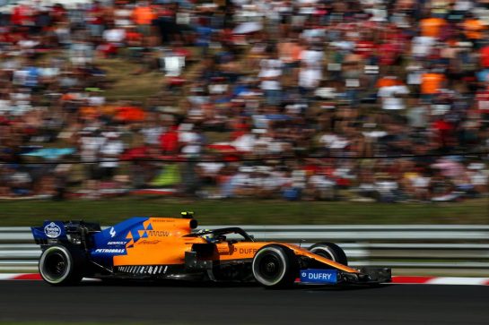 Lando Norris (GBR) McLaren MCL34.04.08.2019. Formula 1 World Championship, Rd 12, Hungarian Grand Prix, Budapest, Hungary, Race Day.- www.xpbimages.com, EMail: requests@xpbimages.com - copy of publication required for printed pictures. Every used picture is fee-liable. © Copyright: Batchelor / XPB Images