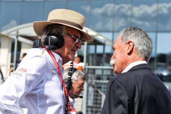 (L to R): Mansour Ojjeh, McLaren shareholder with Chase Carey (USA) Formula One Group Chairman on the grid.
04.08.2019. Formula 1 World Championship, Rd 12, Hungarian Grand Prix, Budapest, Hungary, Race Day.
- www.xpbimages.com, EMail: requests@xpbimages.com - copy of publication required for printed pictures. Every used picture is fee-liable. © Copyright: Moy / XPB Images