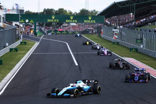 George Russell (GBR) Williams Racing FW42.
04.08.2019. Formula 1 World Championship, Rd 12, Hungarian Grand Prix, Budapest, Hungary, Race Day.
- www.xpbimages.com, EMail: requests@xpbimages.com - copy of publication required for printed pictures. Every used picture is fee-liable. © Copyright: Moy / XPB Images