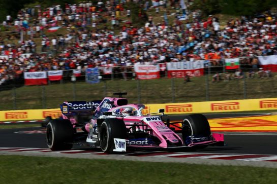 Sergio Perez (MEX) Racing Point F1 Team RP19.
04.08.2019. Formula 1 World Championship, Rd 12, Hungarian Grand Prix, Budapest, Hungary, Race Day.
- www.xpbimages.com, EMail: requests@xpbimages.com - copy of publication required for printed pictures. Every used picture is fee-liable. © Copyright: Batchelor / XPB Images