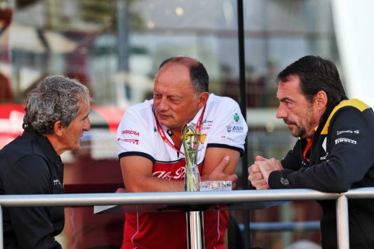 (L to R): Alain Prost (FRA) Renault F1 Team Special Advisor; Frederic Vasseur (FRA) Alfa Romeo Racing Team Principal.
30.08.2019. Formula 1 World Championship, Rd 13, Belgian Grand Prix, Spa Francorchamps, Belgium, Practice Day.
- www.xpbimages.com, EMail: requests@xpbimages.com - copy of publication required for printed pictures. Every used picture is fee-liable. © Copyright: Batchelor / XPB Images