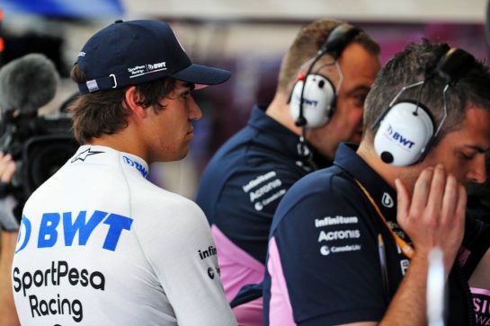Lance Stroll (CDN) Racing Point F1 Team.
30.08.2019. Formula 1 World Championship, Rd 13, Belgian Grand Prix, Spa Francorchamps, Belgium, Practice Day.
- www.xpbimages.com, EMail: requests@xpbimages.com - copy of publication required for printed pictures. Every used picture is fee-liable. © Copyright: Batchelor / XPB Images