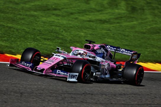 Sergio Perez (MEX) Racing Point F1 Team RP19.
30.08.2019. Formula 1 World Championship, Rd 13, Belgian Grand Prix, Spa Francorchamps, Belgium, Practice Day.
- www.xpbimages.com, EMail: requests@xpbimages.com - copy of publication required for printed pictures. Every used picture is fee-liable. © Copyright: Charniaux / XPB Images