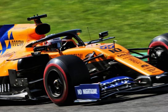 Carlos Sainz Jr (ESP) McLaren MCL34.
31.08.2019. Formula 1 World Championship, Rd 13, Belgian Grand Prix, Spa Francorchamps, Belgium, Qualifying Day.
 - www.xpbimages.com, EMail: requests@xpbimages.com - copy of publication required for printed pictures. Every used picture is fee-liable. © Copyright: Bearne / XPB Images