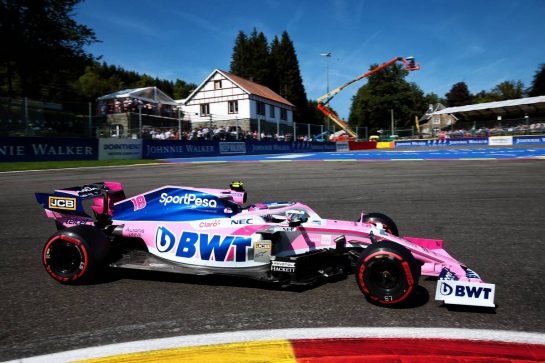 Lance Stroll (CDN) Racing Point F1 Team RP19.
31.08.2019. Formula 1 World Championship, Rd 13, Belgian Grand Prix, Spa Francorchamps, Belgium, Qualifying Day.
- www.xpbimages.com, EMail: requests@xpbimages.com - copy of publication required for printed pictures. Every used picture is fee-liable. © Copyright: Photo4 / XPB Images