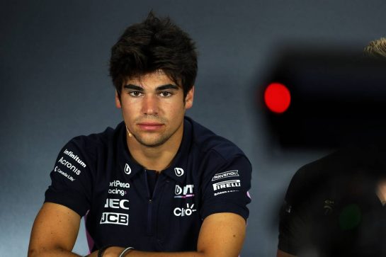 Lance Stroll (CDN) Racing Point F1 Team in the FIA Press Conference.
01.08.2019. Formula 1 World Championship, Rd 12, Hungarian Grand Prix, Budapest, Hungary, Preparation Day.
- www.xpbimages.com, EMail: requests@xpbimages.com - copy of publication required for printed pictures. Every used picture is fee-liable. © Copyright: Bearne / XPB Images
