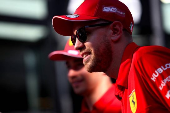 Sebastian Vettel (GER), Scuderia Ferrari 
01.08.2019. Formula 1 World Championship, Rd 12, Hungarian Grand Prix, Budapest, Hungary, Preparation Day.
- www.xpbimages.com, EMail: requests@xpbimages.com - copy of publication required for printed pictures. Every used picture is fee-liable. © Copyright: Charniaux / XPB Images