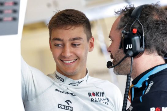 George Russell (GBR) Williams Racing with James Urwin (GBR) Williams Racing Race Engineer.
02.08.2019. Formula 1 World Championship, Rd 12, Hungarian Grand Prix, Budapest, Hungary, Practice Day.
- www.xpbimages.com, EMail: requests@xpbimages.com - copy of publication required for printed pictures. Every used picture is fee-liable. © Copyright: Bearne / XPB Images