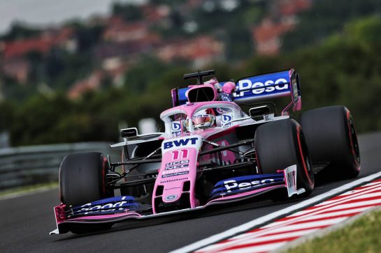 Sergio Perez (MEX) Racing Point F1 Team RP19.
02.08.2019. Formula 1 World Championship, Rd 12, Hungarian Grand Prix, Budapest, Hungary, Practice Day.
- www.xpbimages.com, EMail: requests@xpbimages.com - copy of publication required for printed pictures. Every used picture is fee-liable. © Copyright: Moy / XPB Images