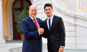 A royal reception in Monaco for Ferrari's Leclerc