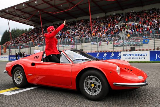 Charles Leclerc (MON) Ferrari on the drivers parade.
01.09.2019. Formula 1 World Championship, Rd 13, Belgian Grand Prix, Spa Francorchamps, Belgium, Race Day.
- www.xpbimages.com, EMail: requests@xpbimages.com - copy of publication required for printed pictures. Every used picture is fee-liable. © Copyright: Batchelor / XPB Images