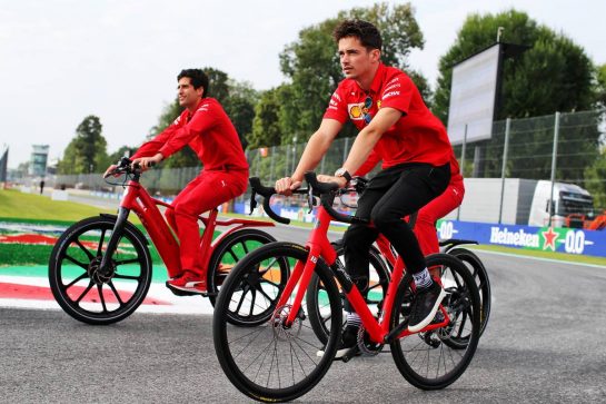 Charles Leclerc (MON) Ferrari rides the circuit with the team.
05.09.2019. Formula 1 World Championship, Rd 14, Italian Grand Prix, Monza, Italy, Preparation Day.
- www.xpbimages.com, EMail: requests@xpbimages.com - copy of publication required for printed pictures. Every used picture is fee-liable. © Copyright: Batchelor / XPB Images