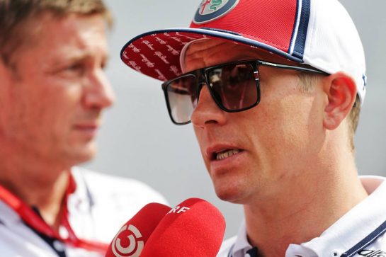 Kimi Raikkonen (FIN) Alfa Romeo Racing with the media.
05.09.2019. Formula 1 World Championship, Rd 14, Italian Grand Prix, Monza, Italy, Preparation Day.
- www.xpbimages.com, EMail: requests@xpbimages.com - copy of publication required for printed pictures. Every used picture is fee-liable. © Copyright: Bearne / XPB Images