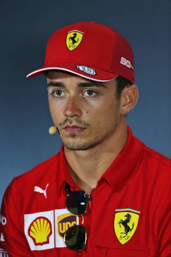 Charles Leclerc (MON) Ferrari in the FIA Press Conference.
05.09.2019. Formula 1 World Championship, Rd 14, Italian Grand Prix, Monza, Italy, Preparation Day.
- www.xpbimages.com, EMail: requests@xpbimages.com - copy of publication required for printed pictures. Every used picture is fee-liable. © Copyright: Moy / XPB Images