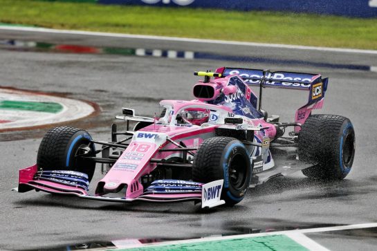 Lance Stroll (CDN) Racing Point F1 Team RP19.
06.09.2019. Formula 1 World Championship, Rd 14, Italian Grand Prix, Monza, Italy, Practice Day.
- www.xpbimages.com, EMail: requests@xpbimages.com - copy of publication required for printed pictures. Every used picture is fee-liable. © Copyright: Moy / XPB Images