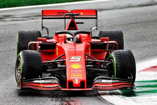Sebastian Vettel (GER) Ferrari SF90.
06.09.2019. Formula 1 World Championship, Rd 14, Italian Grand Prix, Monza, Italy, Practice Day.
- www.xpbimages.com, EMail: requests@xpbimages.com - copy of publication required for printed pictures. Every used picture is fee-liable. © Copyright: Moy / XPB Images