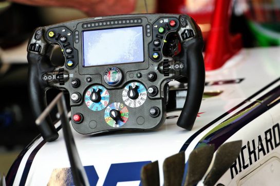Antonio Giovinazzi (ITA) Alfa Romeo Racing C38 - steering wheel.
06.09.2019. Formula 1 World Championship, Rd 14, Italian Grand Prix, Monza, Italy, Practice Day.
- www.xpbimages.com, EMail: requests@xpbimages.com - copy of publication required for printed pictures. Every used picture is fee-liable. © Copyright: Batchelor / XPB Images