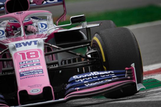 Lance Stroll (CDN) Racing Point F1 Team RP19.
06.09.2019. Formula 1 World Championship, Rd 14, Italian Grand Prix, Monza, Italy, Practice Day.
- www.xpbimages.com, EMail: requests@xpbimages.com - copy of publication required for printed pictures. Every used picture is fee-liable. © Copyright: Bearne / XPB Images
